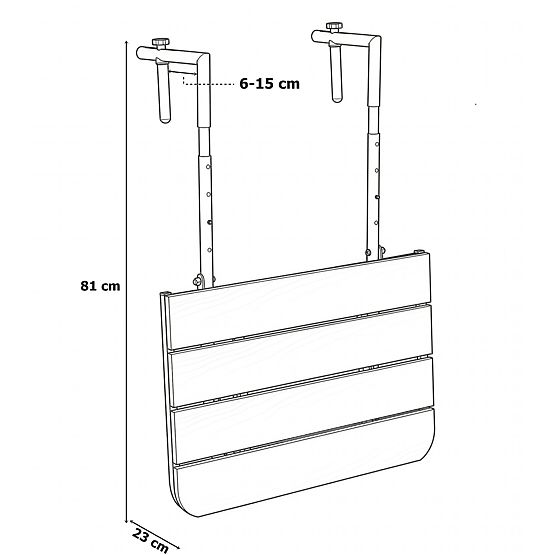ARETTO szürke összecsukható erkélyasztal