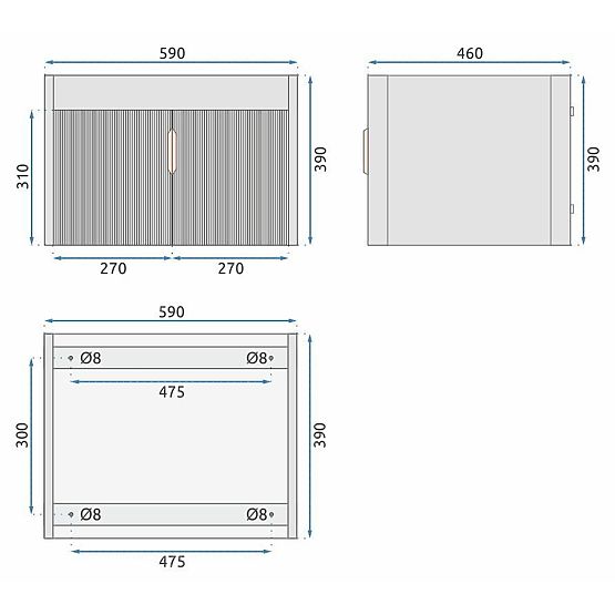 Astor 60 cm-es fehér fürdőszobabútor készlet mosdóval