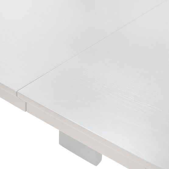 Audrey kinyitható asztal 160-240 cm, ovális, fehér, barázdált, lekerekített formák