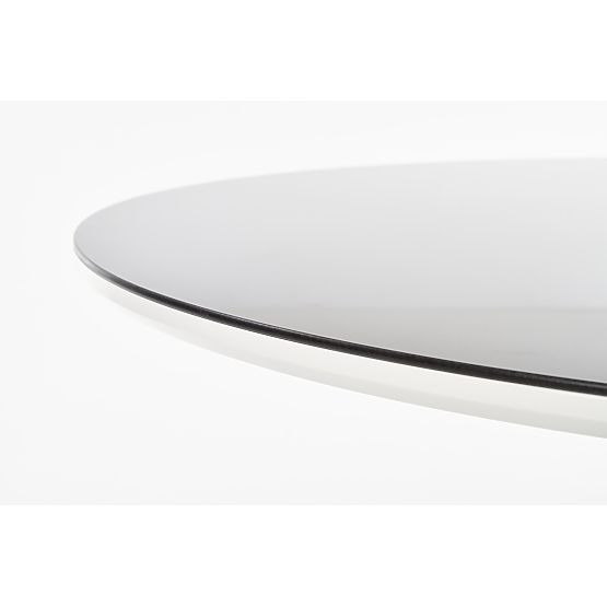 AVELAR asztallap - fekete / fehér, keret - fekete