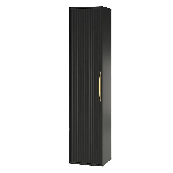 Avila fürdőszobai szekrényoszlop, bordázott, arany fogantyú, fekete
