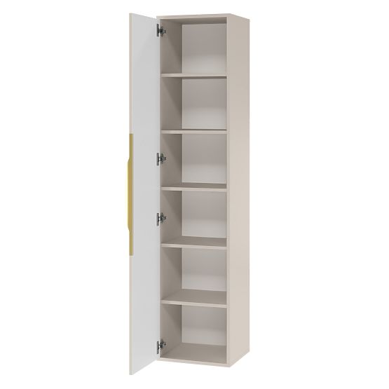 Avila fürdőszobai szekrényoszlop, bordázott, arany fogantyú, kasmír