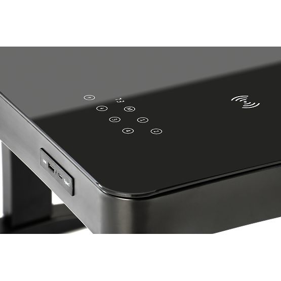 B52 magasságállító funkciós asztal, fekete (2p=1db)