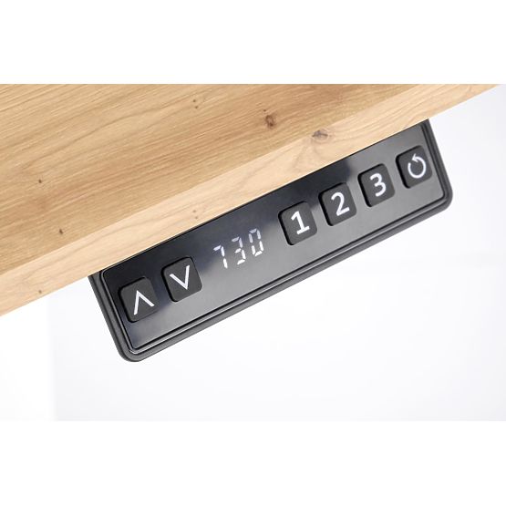 B53 íróasztal állítható magassággal, artisan tölgy / fekete (2p=1db)