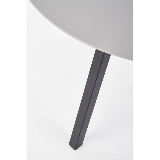 BALROG kerek asztal, szerkezet - fekete, lap - világosszürke (2p=1ks)