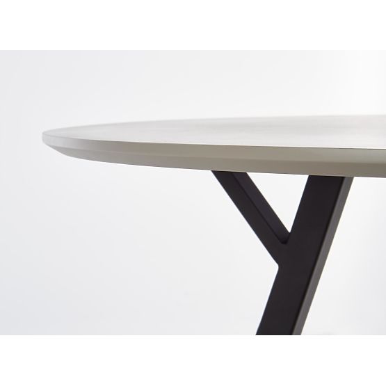 BALROG kerek asztal, szerkezet - fekete, lap - világosszürke (2p=1ks)