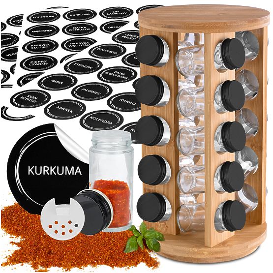 Bambusz forgatható fűszertartó ROTOR