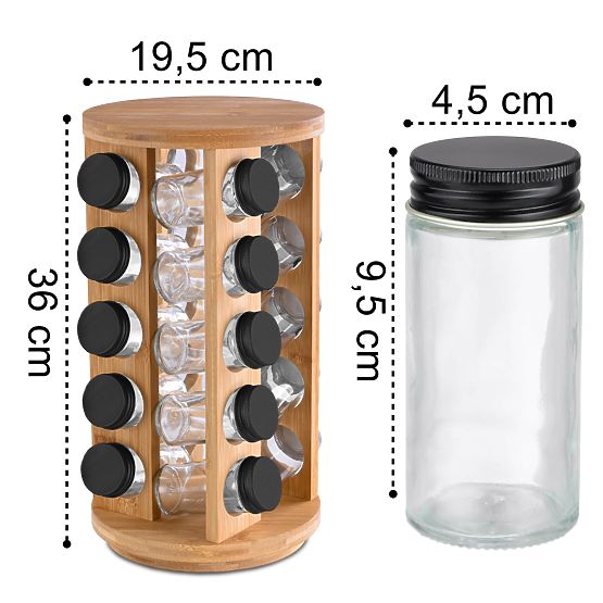 Bambusz forgatható fűszertartó ROTOR