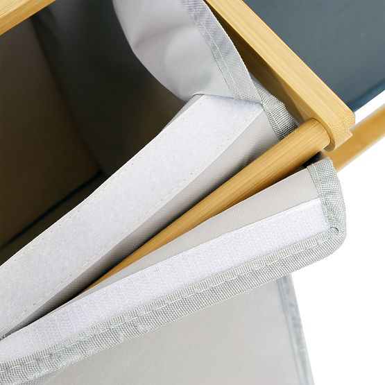 Bambusz szennyes vagy játék kosár HANOI 2 rekeszes DUO SZÍN