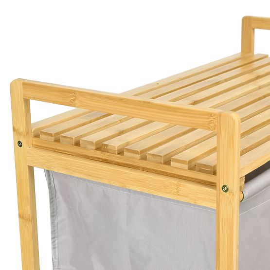 Bambusz szennyes vagy játék kosár HANOI 2 rekeszes DUO SZÍN