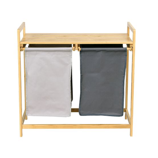 Bambusz szennyes vagy játék kosár HANOI 2 rekeszes DUO SZÍN