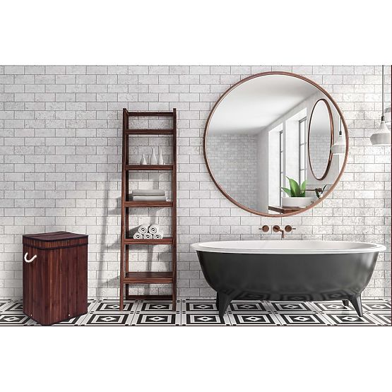 Bambusz szennyestartó fedéllel SOREN 80L wenge