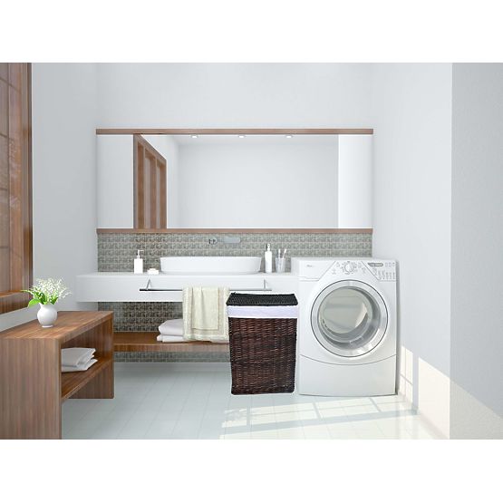 Barna fonott kosár 114 L