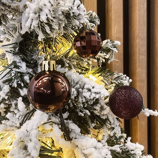 BARNA KARÁCSONYI GÖMBÖK 34 DB SYSD1688-038