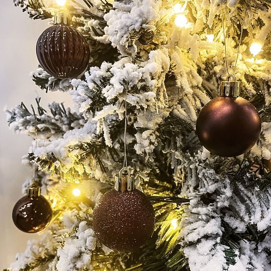 BARNA KARÁCSONYI GÖMBÖK 34 DB SYSD1688-038