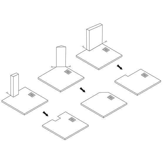 Bazalt Grey zuhanytálca 90x90