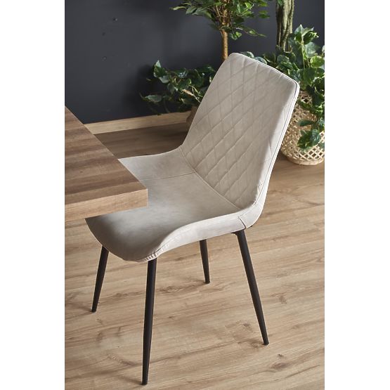 BERLIN kihúzható asztal 140-180 cm, asztallap - dió, keret - fekete (2p=1db)