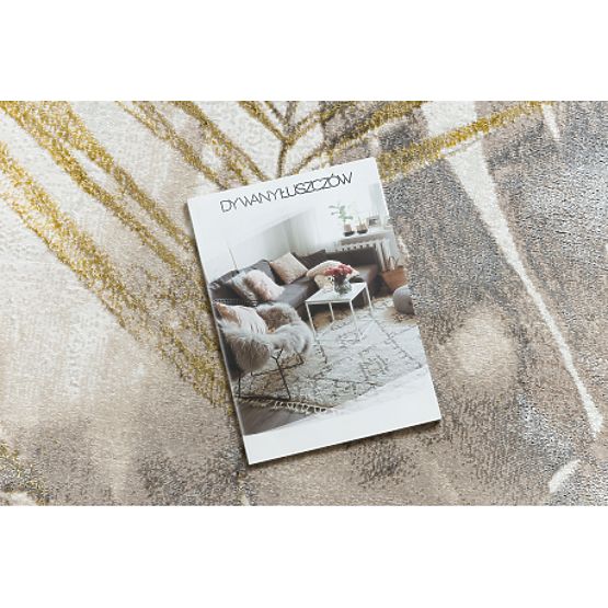 BLISS Z216AZ137 szőnyeg krém / arany - Pálmalevelek, modern, strukturális