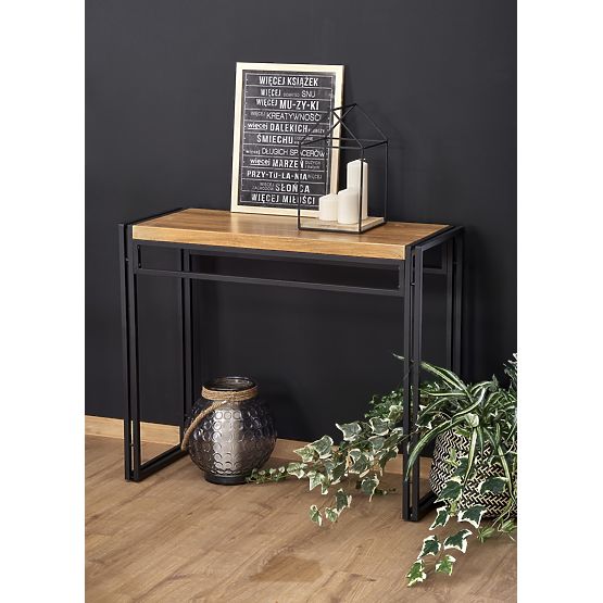 BOLIVAR KN1 konzol arany tölgy / fekete (1p=1db)