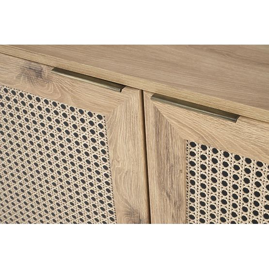 BORNEO KM-2 komód tölgy artisan/fekete (1p=1db)