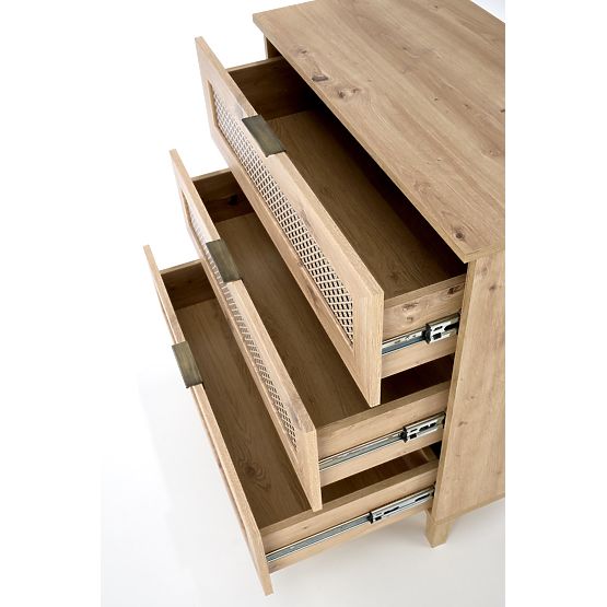 BORNEO KM-2 komód artisan tölgy/fekete