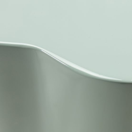 Bow oldalsó asztal 49 cm, zsálya, fényes, lekerekített formák