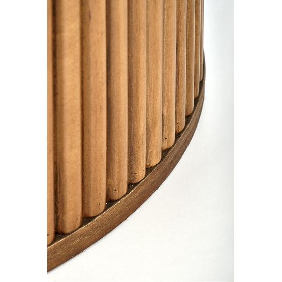 BRUNO kerek asztal, fehér márvány / dió (2p=1ks)