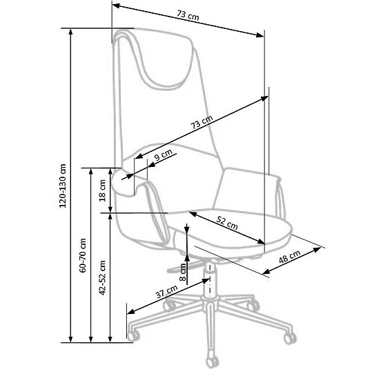 CALVANO irodai szék sötétbarna / világosbarna