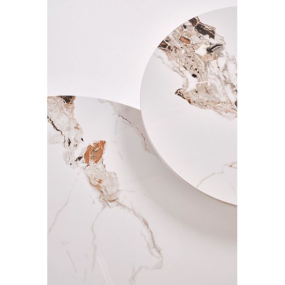 CARINA_S konferencia asztal bézs márvány / dió (2p=1ks)