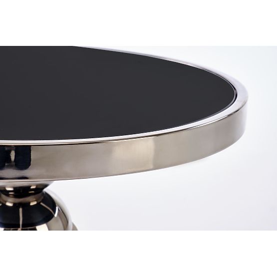 CARLA dohányzóasztal, fekete / ezüst (1p=1db)