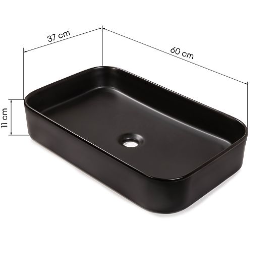 Carre 60 cm-es bútor mosdó, fekete