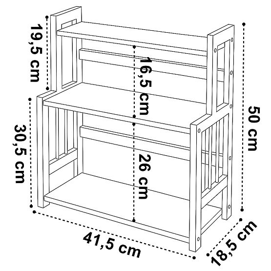 CEZAR NATURAL BLACK konyhai fűszertartó polc