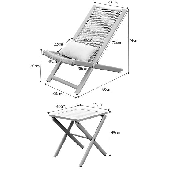 CHILL SAND terasz bútor szett napozóágyak és asztal