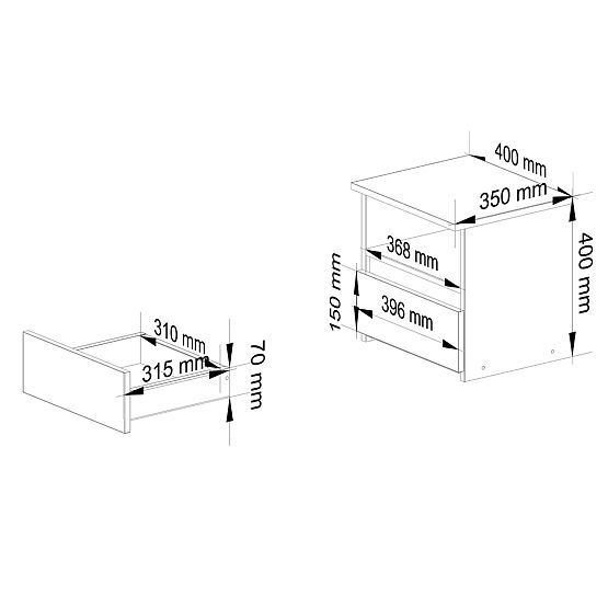 CL1 PK KOMÓD ARTISAN TÖLGY / SZÜRKE