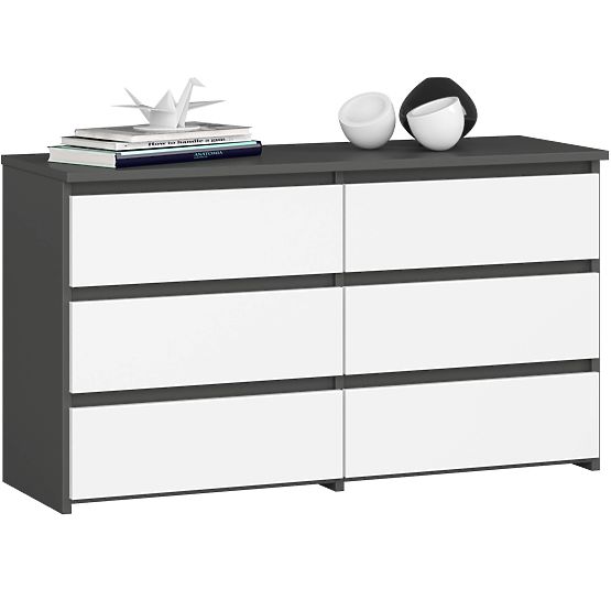 CL100 6SZ KOMÓD SZÜRKE / FEHÉR