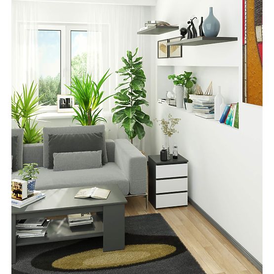CL3/40 KOMÓD GRAFIT SZÜRKE / FEHÉR