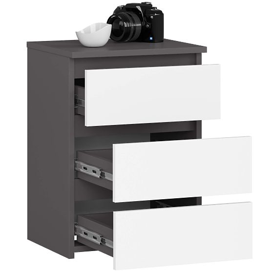 CL3/40 KOMÓD GRAFIT SZÜRKE / FEHÉR