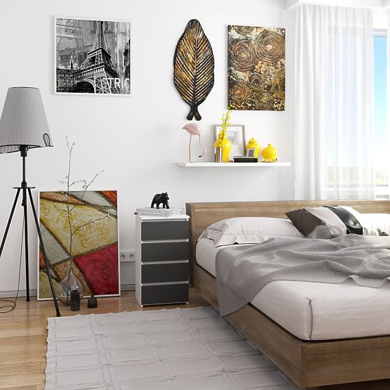 CL4 PK KOMÓD FEHÉR / SZÜRKE