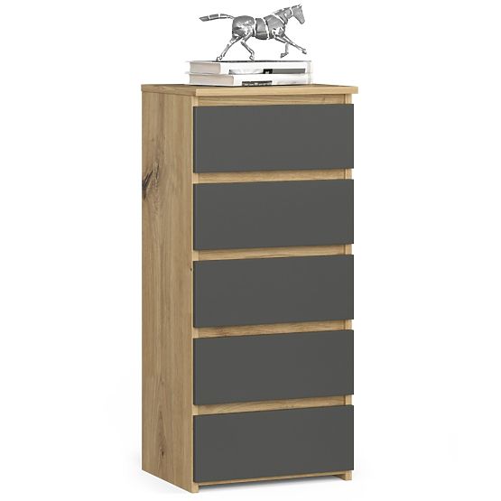 CL5 PK KOMÓD ARTISAN TÖLGY / SZÜRKE