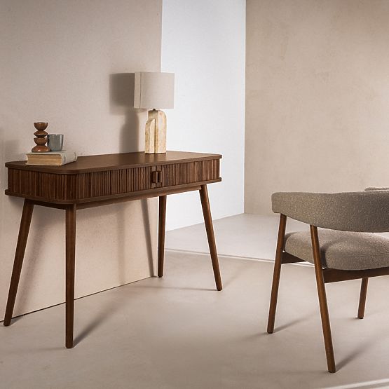 Clemente íróasztal lamellákkal, dió