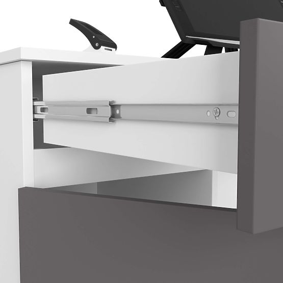 CLP A5 2D 2SZ PK ÍRÓASZTAL FEHÉR / SZÜRKE