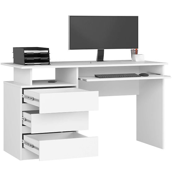 CLP ÍRÓASZTAL 135cm PK FEHÉR