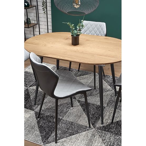 COLORADO kihúzható asztal, lap - arany tölgy, keret - fekete (2p=1ks)