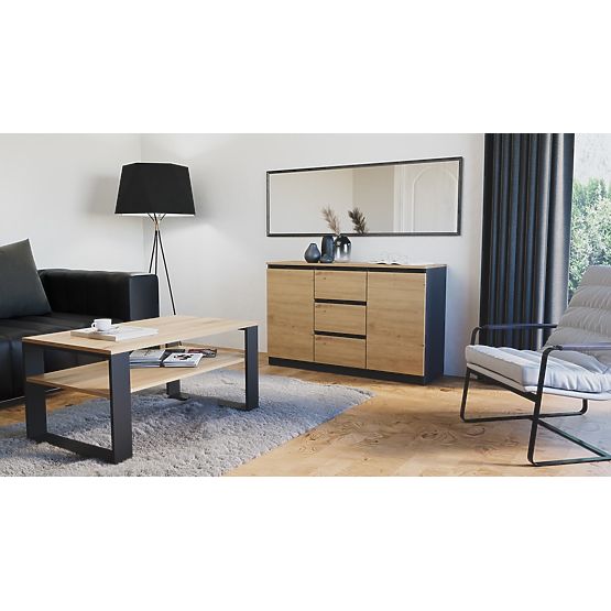 COSTA 1D3S/2D3S BA ANTRACYT ARTISAN komód