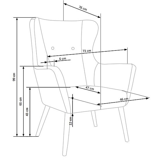 COTTO világosszürke relaxációs fotel