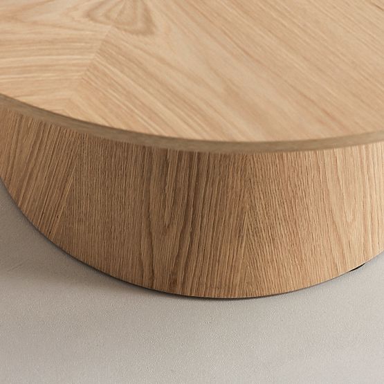 Dalarna dohányzóasztal, 90 cm, kerek, természetes tölgy furnér