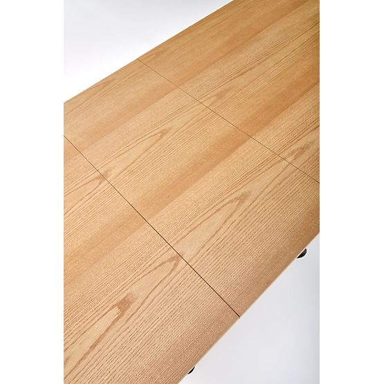 DERRICK kinyitható asztal természetes tölgy / fekete (2p=1db)