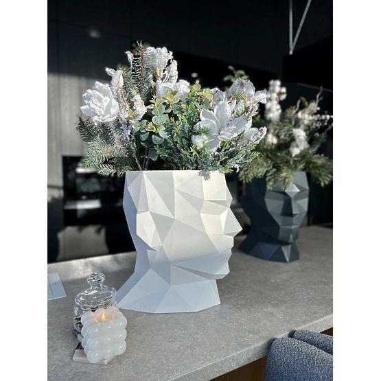 Design virágcserép ADONIS Fehér