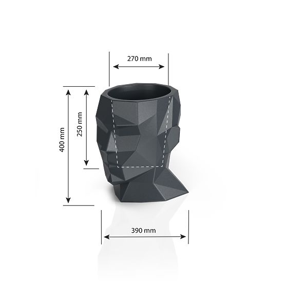 Design virágcserép ADONIS Fehér