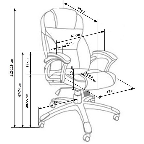 DESMOND szürke irodai szék
